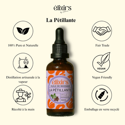 La Pétillante | Huile de massage antifatigue