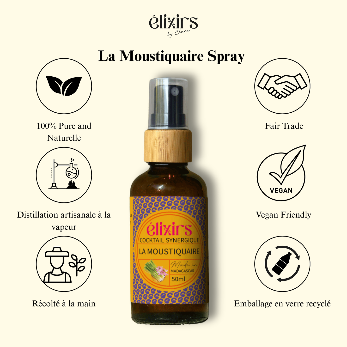 La Moustiquaire - Spray répulsif naturel aux huiles essentielles